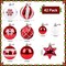 Red and White Christmas Balls Ornaments - 42pcs Christmas Tree Decorations, Shatterproof Christmas Ornaments, Hanging Christmas Ornaments Decorations for Christmas Tree(Multi Color #10)